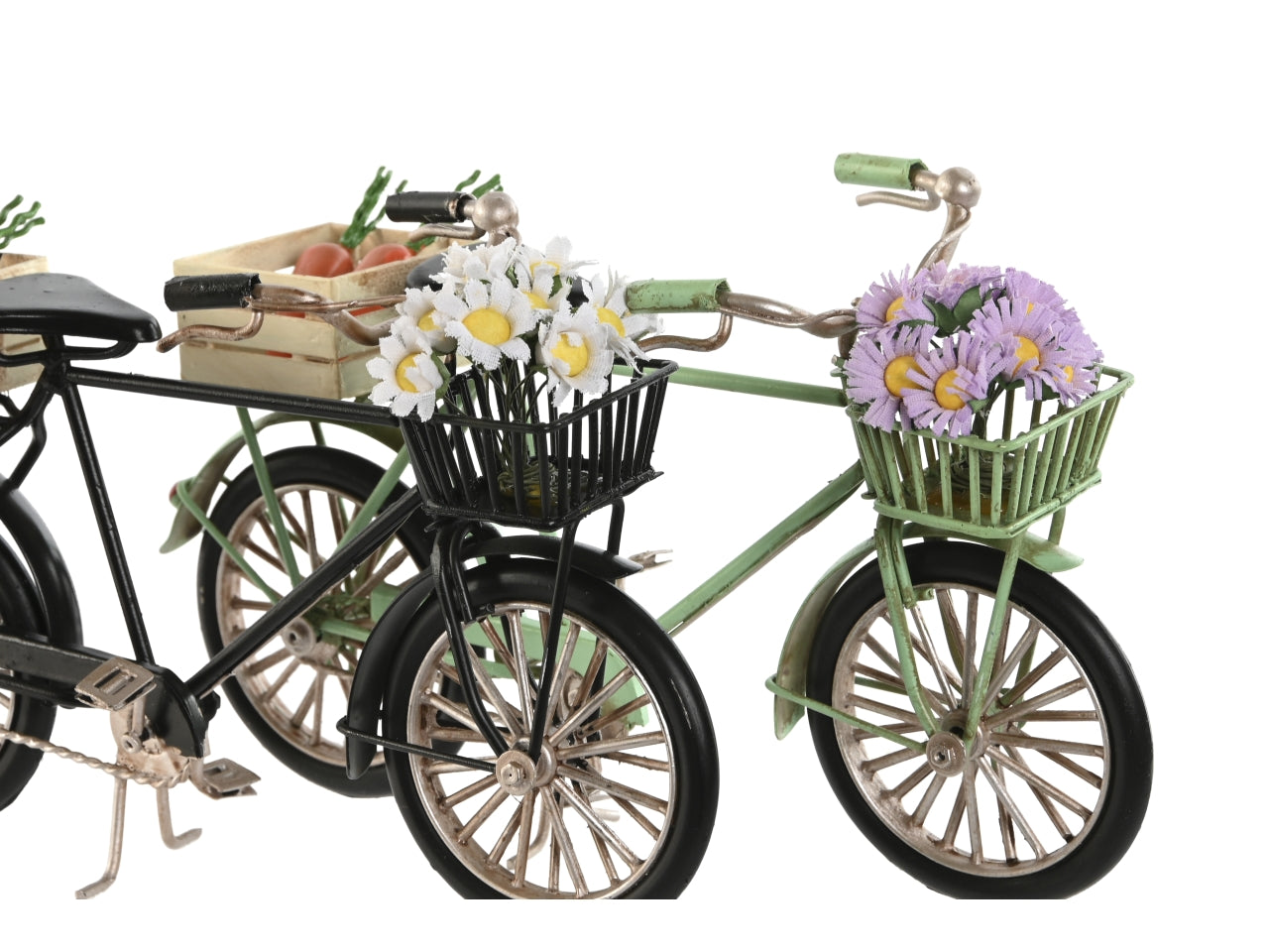 Decorazione in metallo misura 24x9x13cm bici in 2 modelli assortiti