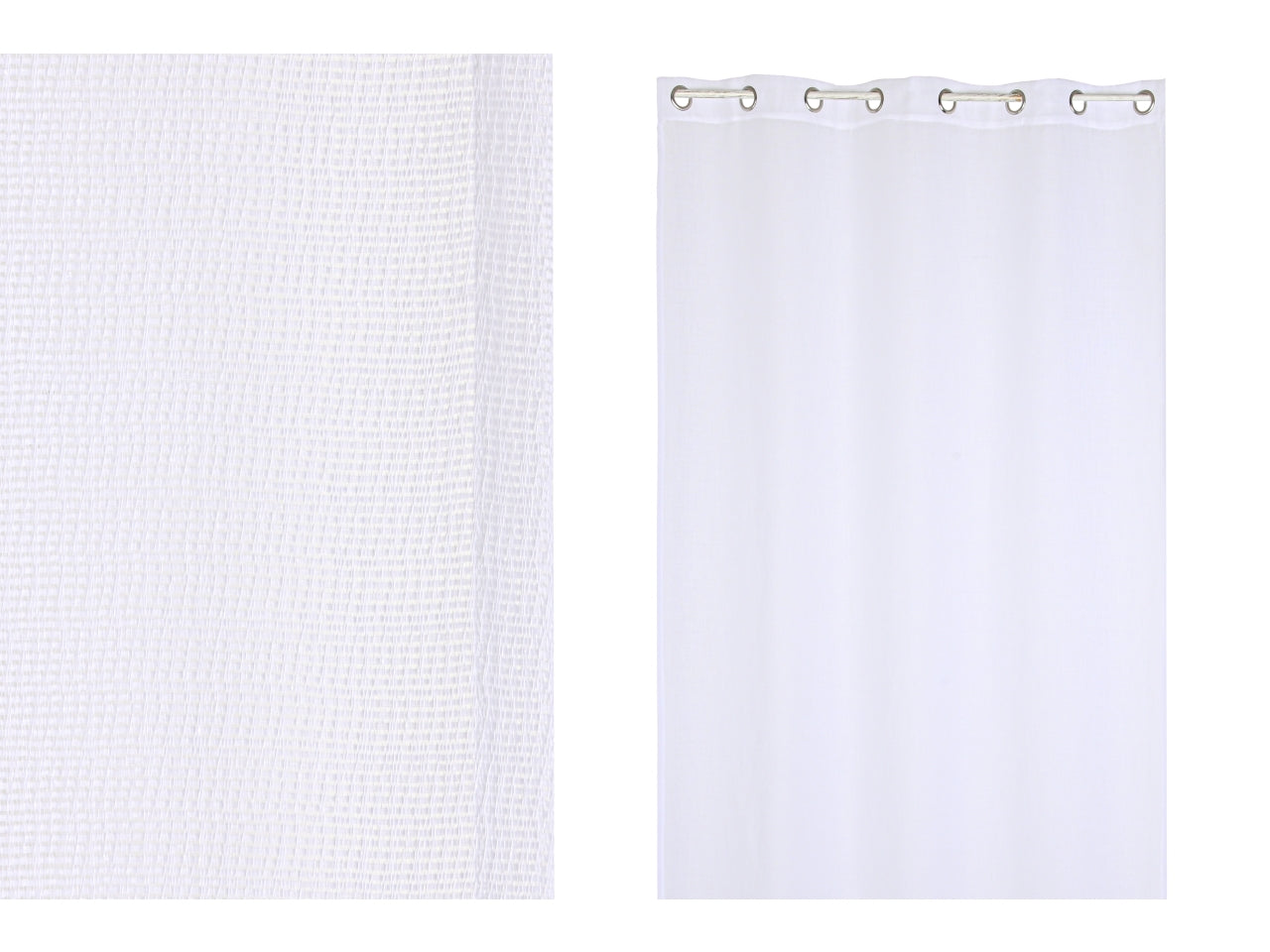 Tenda in poliestere misura 140x260cm con 8 anelli colore bianco