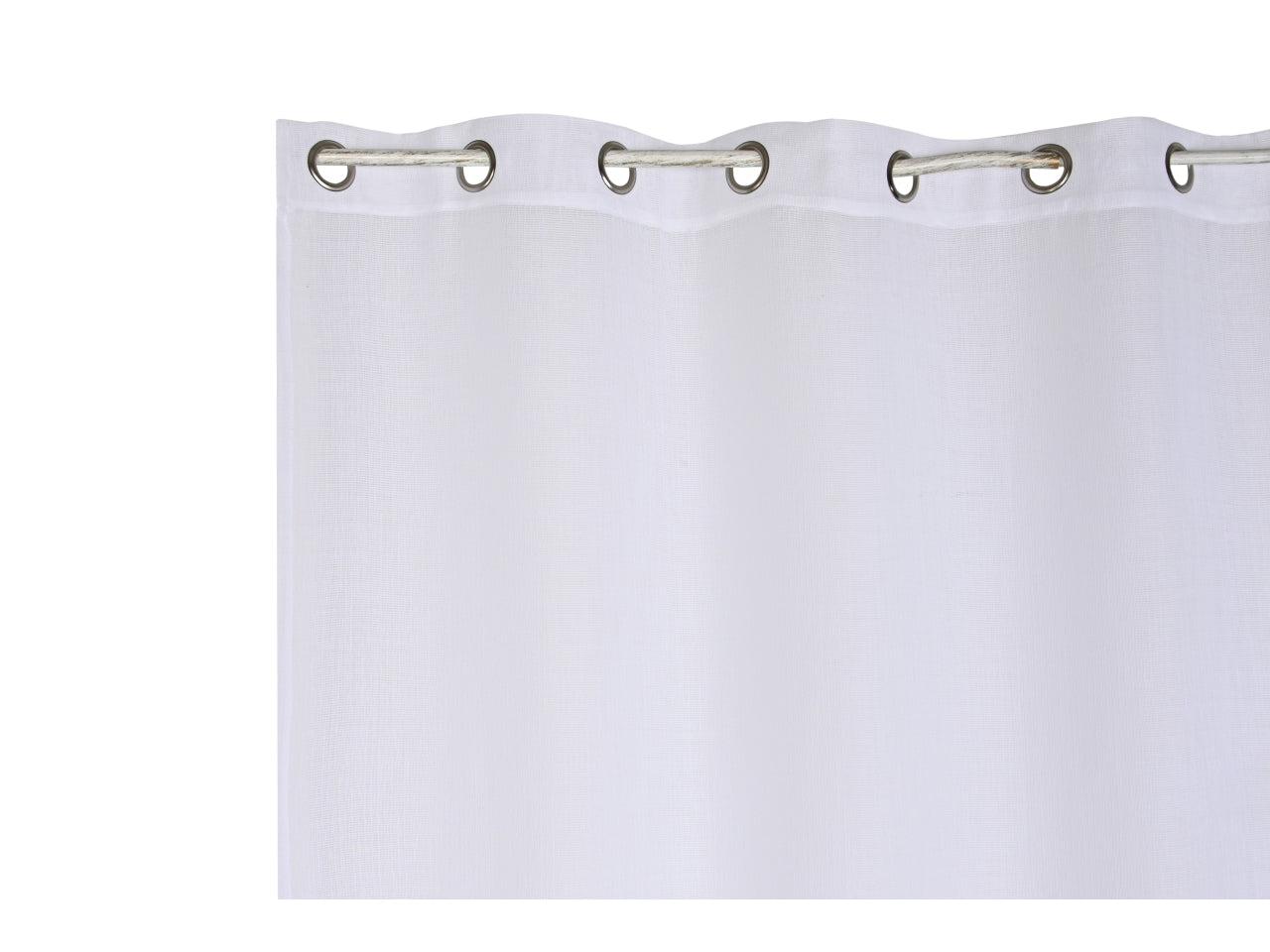 Tenda in poliestere misura 140x260cm con 8 anelli colore bianco