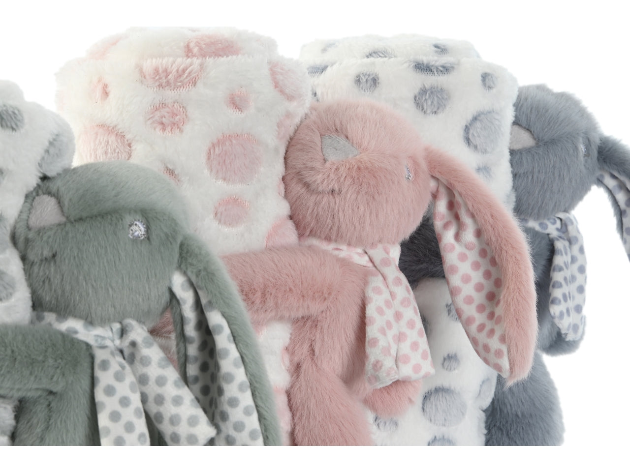 Peluche con coperta in poliestere misura 13x100x75cm in 3 modelli assortiti