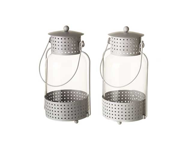 Lanterna metallo vetro 13x10,50x22 125125