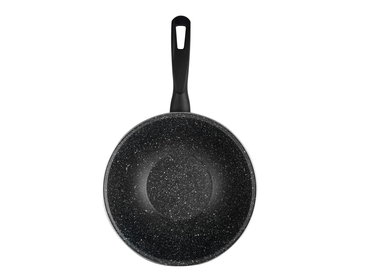 Wok salta pasta d28xh10cm con 1 manico in acciaio smaltato pietra antiaderente rinforzata a due strati anche per induzione lavabile in lavastoviglie