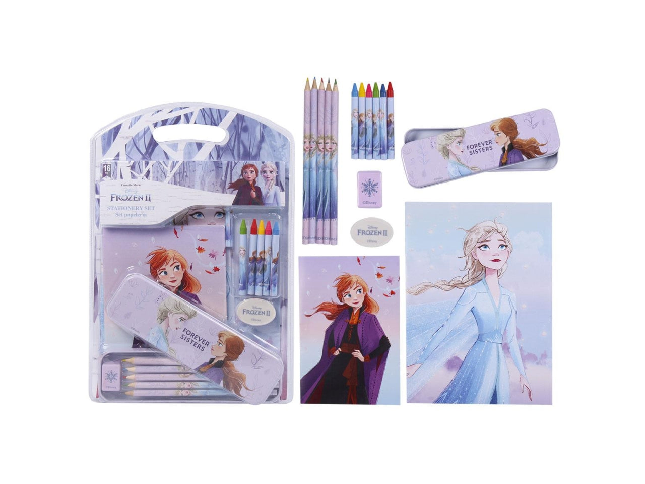 Set cancelleria scolastica per bambina Disney Frozen, per colorare e disegnare - Cerdà