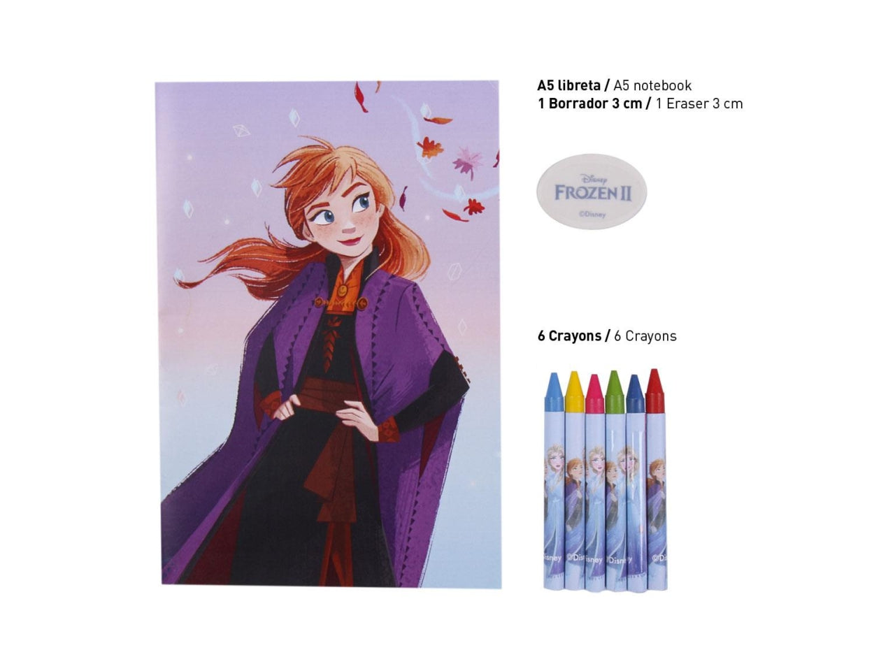 Set cancelleria scolastica per bambina Disney Frozen, per colorare e disegnare - Cerdà