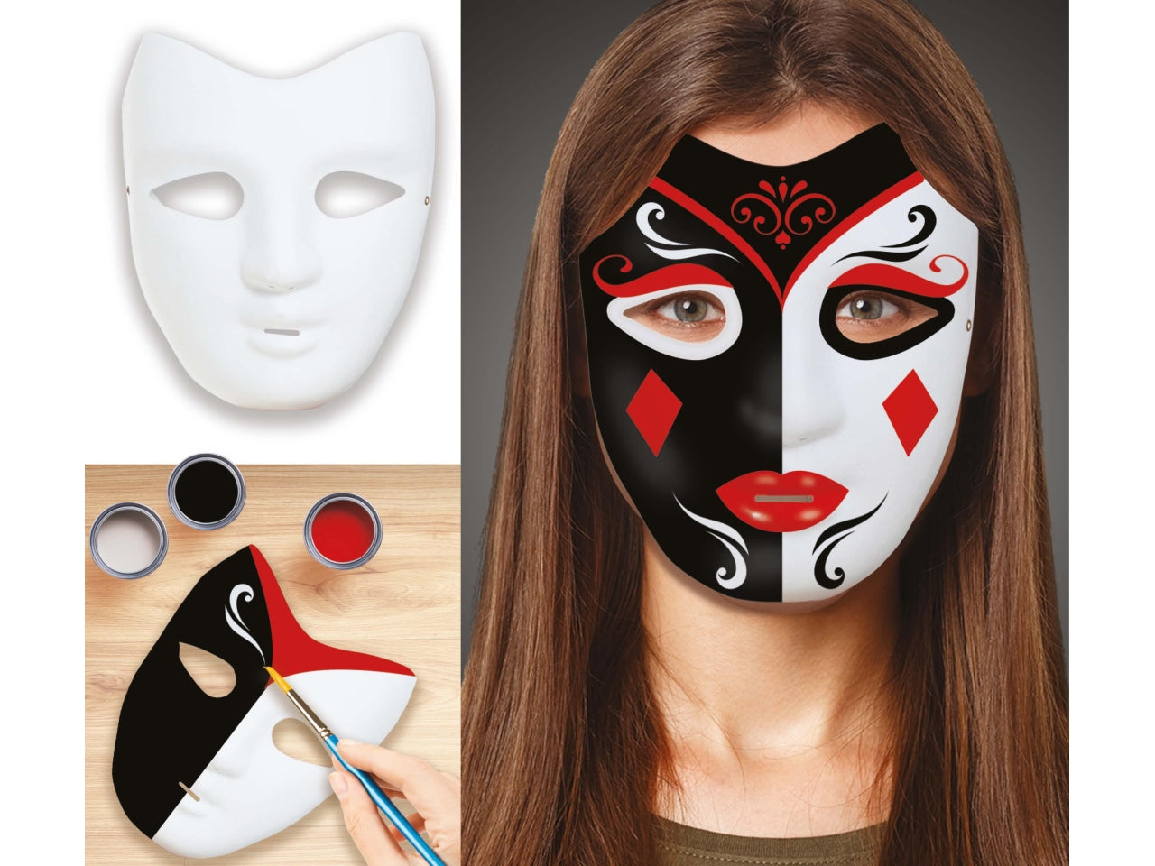 Maschera bianca da dipingere