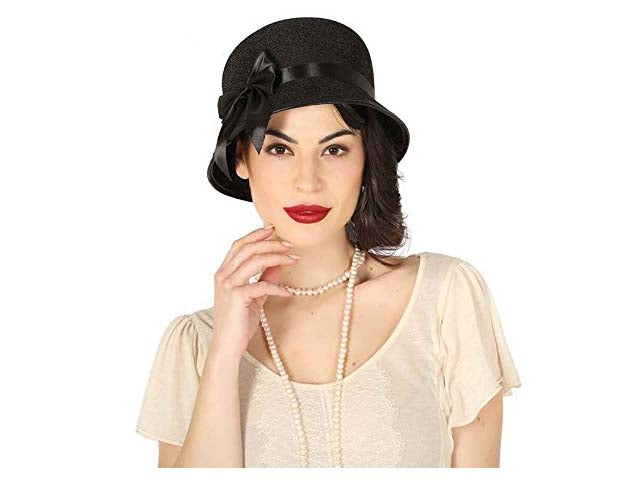Sombrero nero dama anni 20 13028
