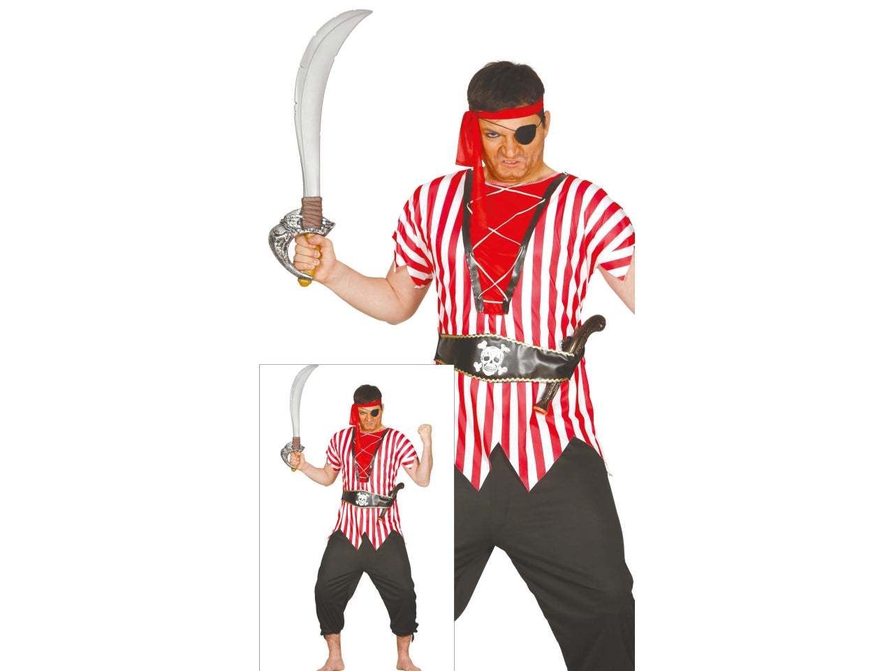 Costume pirata de ultramar adulti taglia m 48-50