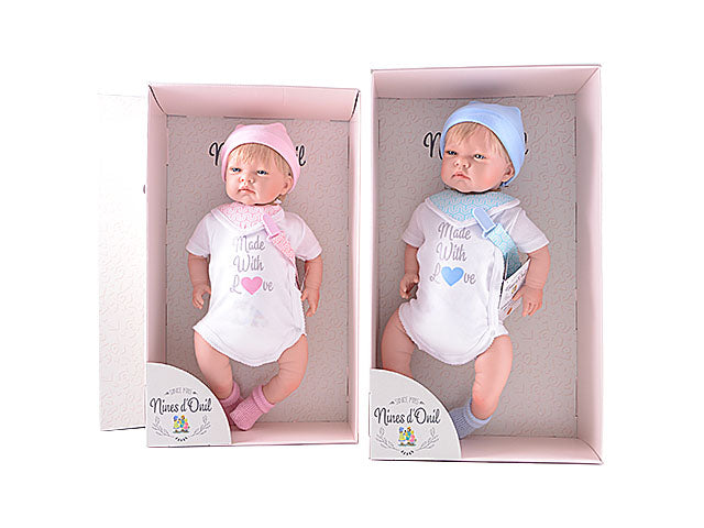 Bambola baby vichy colore rancione