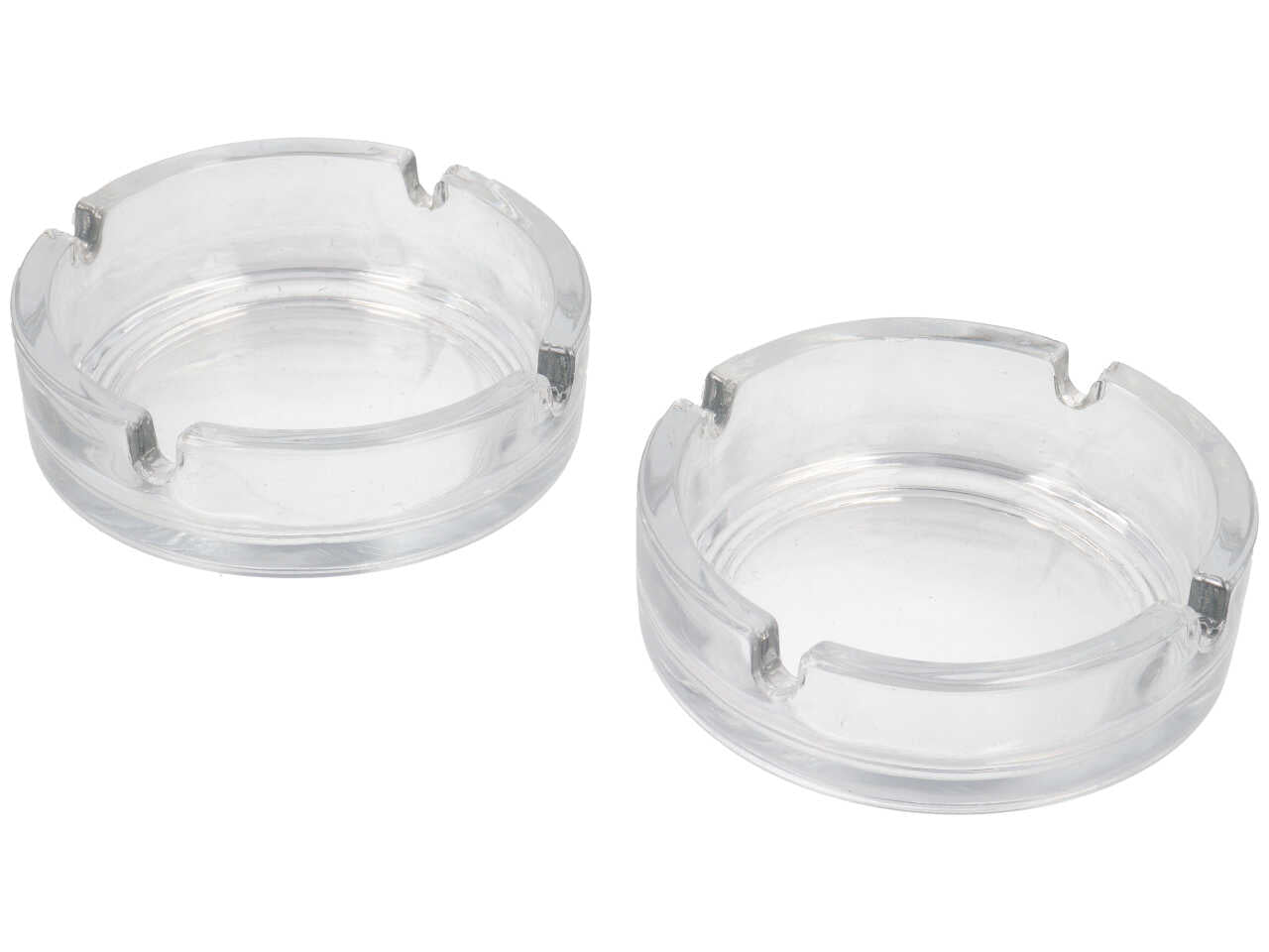 Posacenere impilabile in vetro trasparente confezione da 2, 10x3 cm - Cok