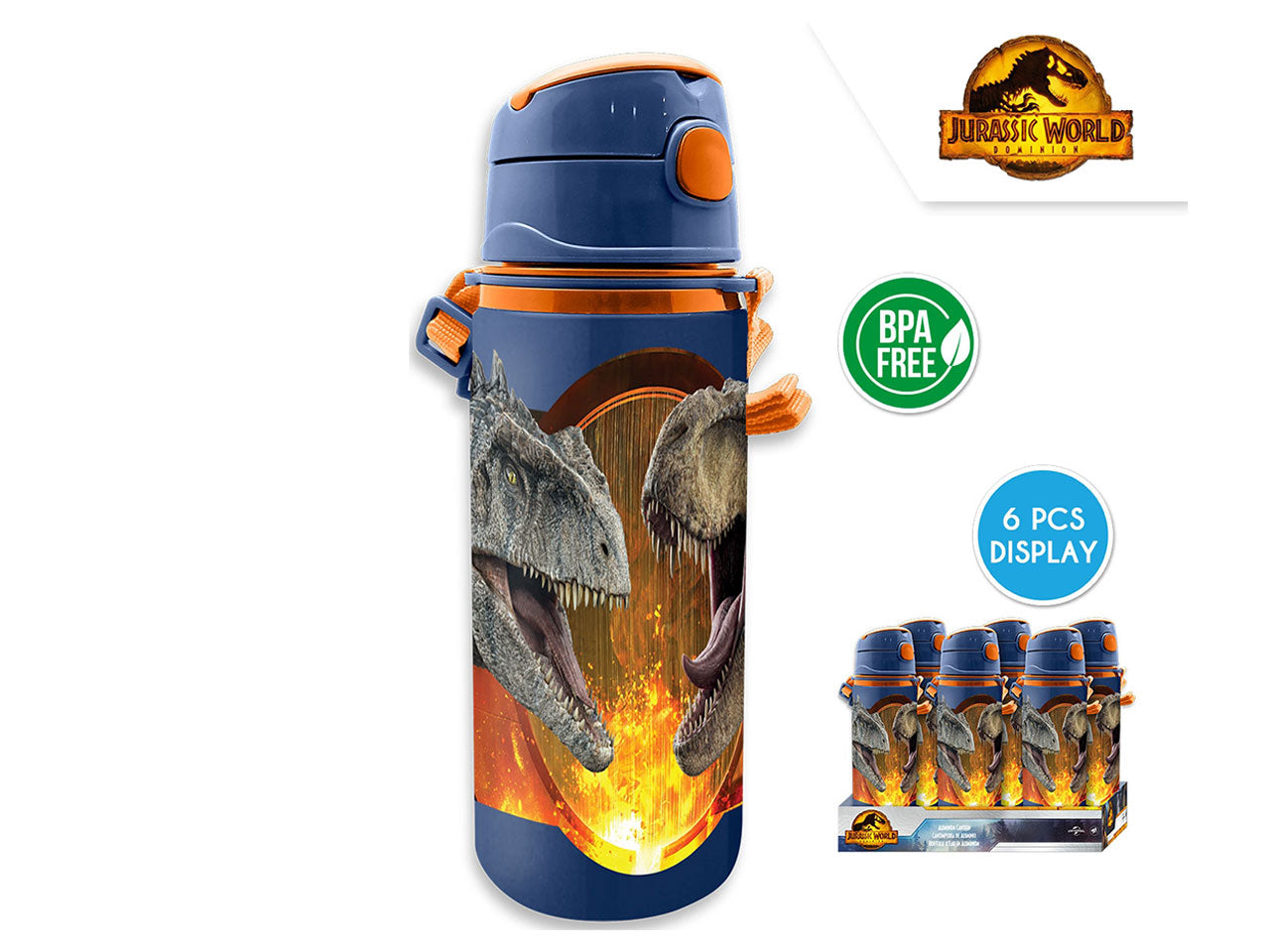 Jurassic borraccia in alluminio da 600ml