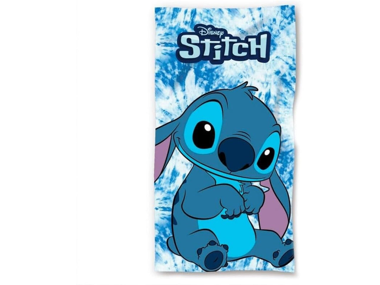 Telo mare Stitch in microfibra per bambini 70x140 cm azzurro con stampa digitale - Real Trade