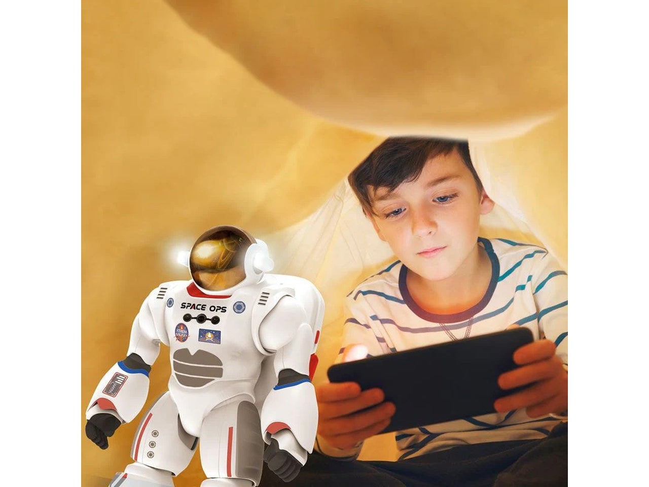 Robot blue rocket - charlie the astronaut