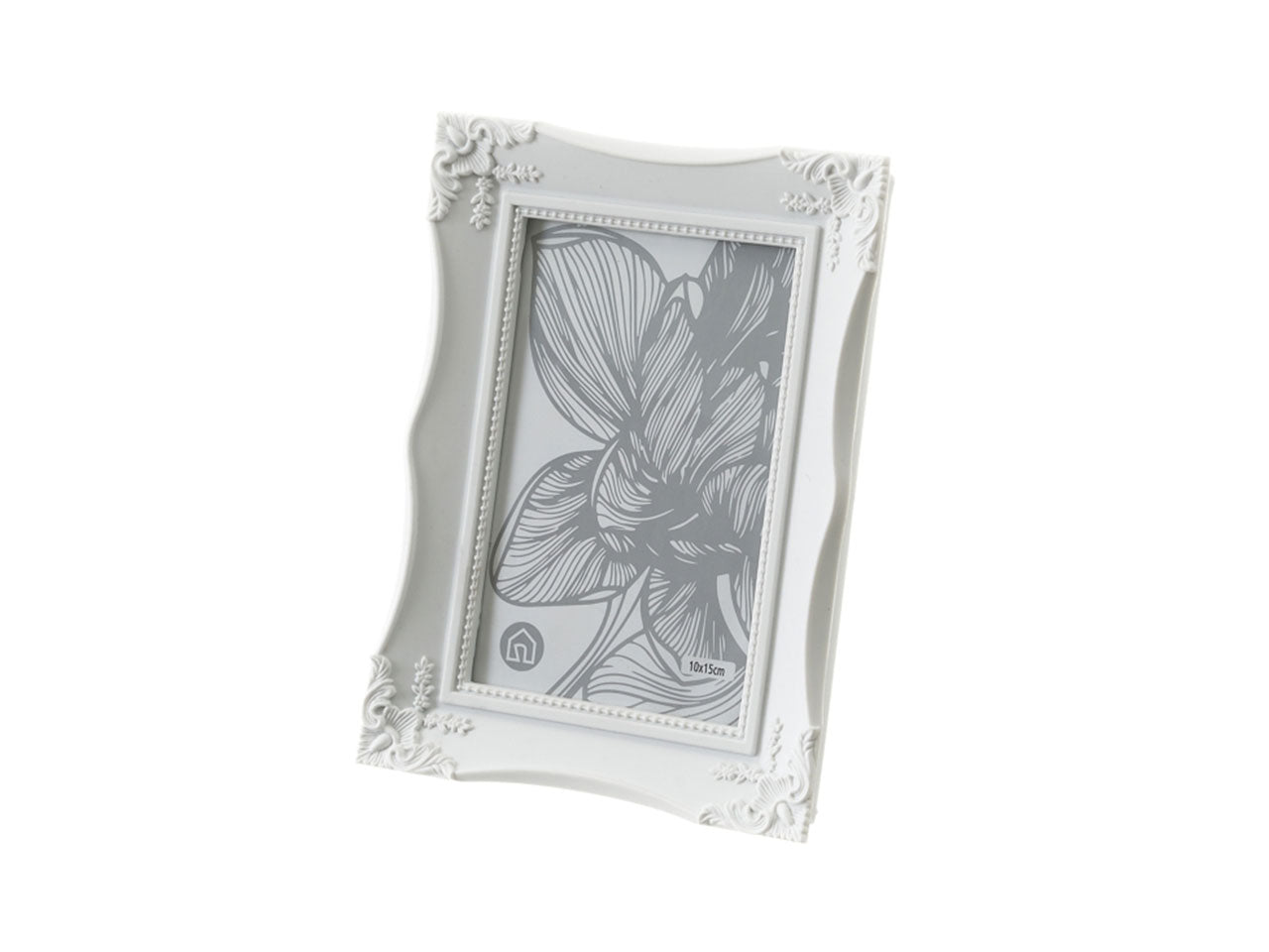 Cornice in plastica bianca stile shabby chic finestra foto 10x15 cm - Casaseleccion