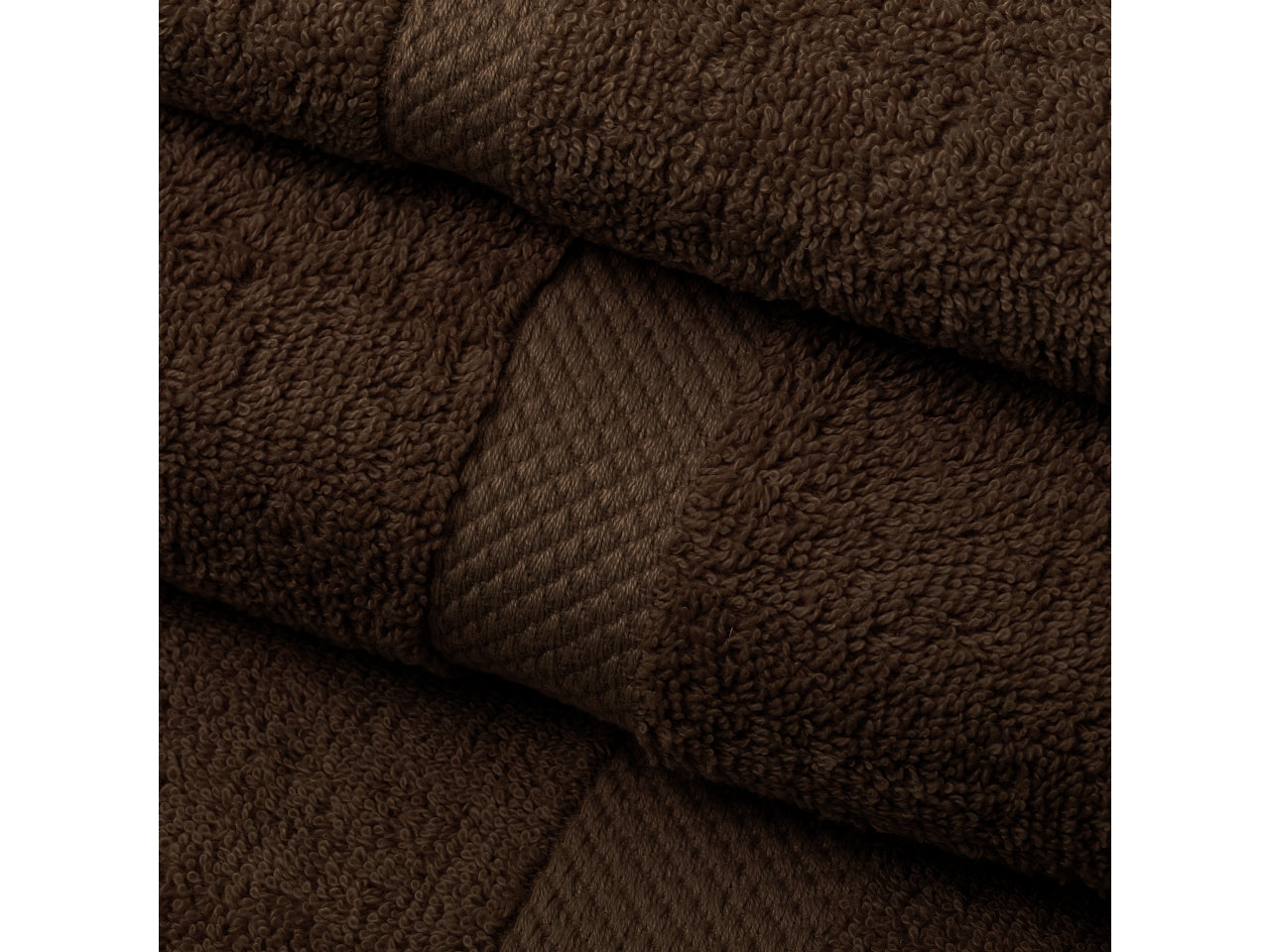 Set asciugamano towel lavello 100% cotone cioccolato 50x100cm