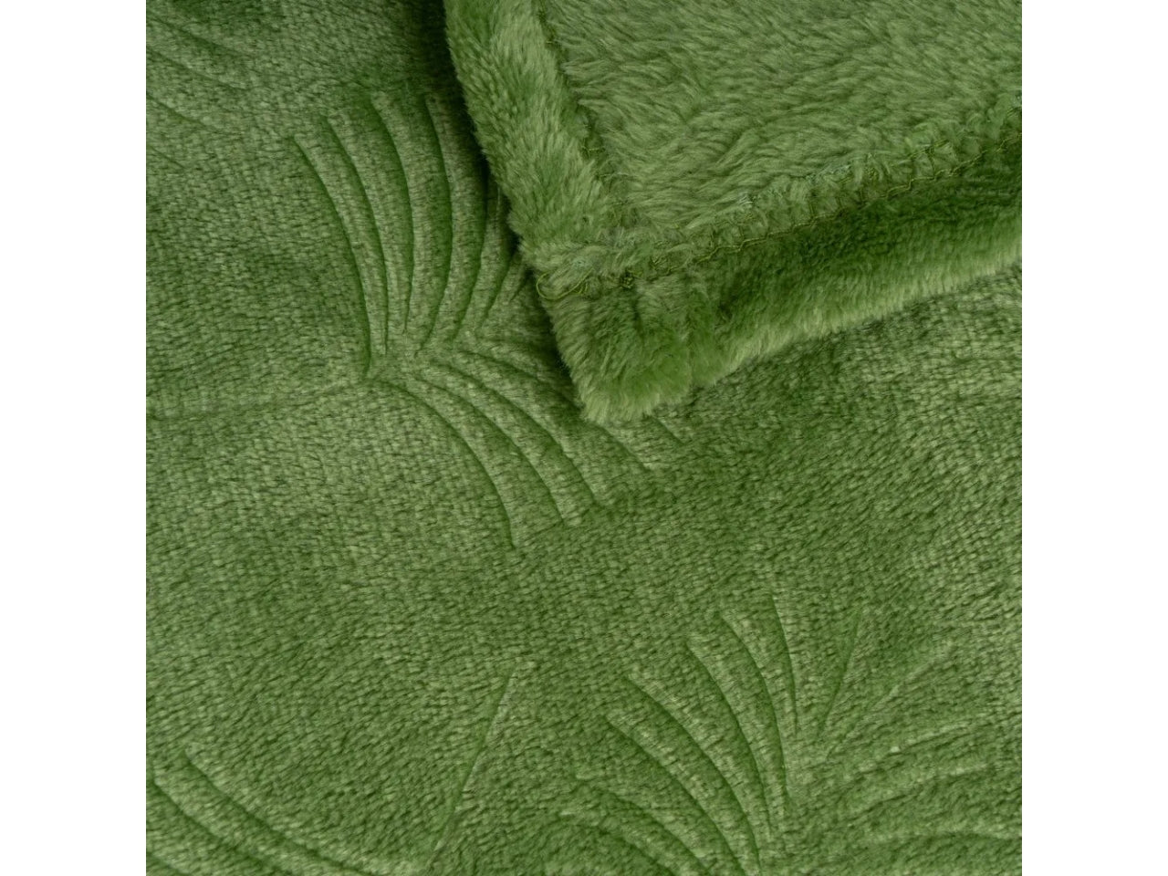 Coperta di flanella a rilievo colore verde misura 130x160cm uia