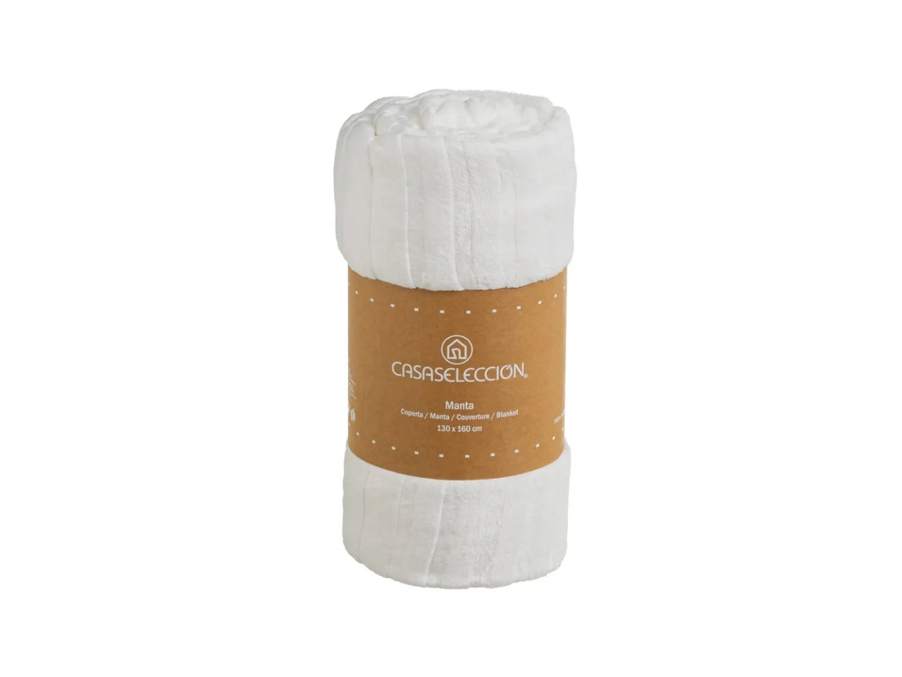 Coperta di flanella a rilievo colore naturale misura 130x160cm uia
