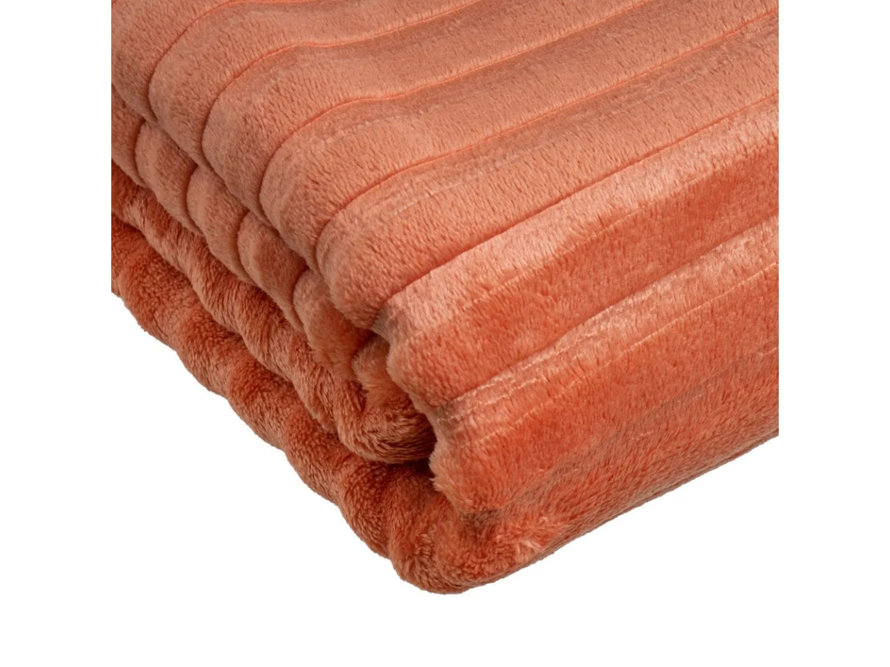 Coperta di flanella con rilievo colore terracotta misura 130x160cm uia