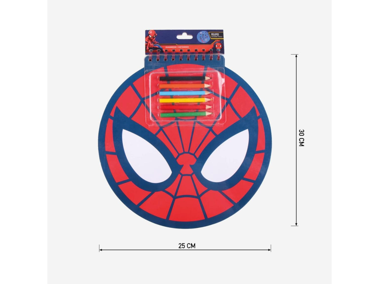 Block notes Spider-man per bambino, ideale per colorare e disegnare, blocchetto sagomato con 50 fogli, matite colorate, stickers - brand Cerdà