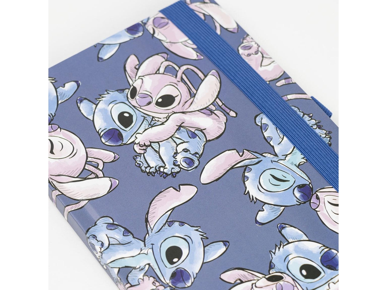 Stitch diario rosa e blu con penna a scatto 20,5x14 cm - Cerdà