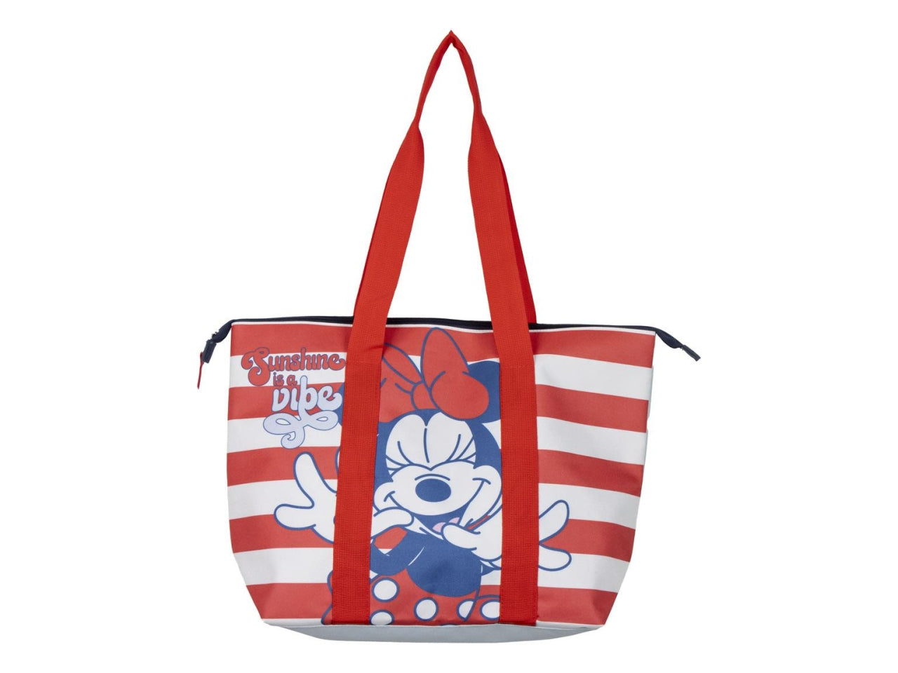Borsa da spiaggia Minnie in poliestere, multicolor, ideale per mare, viaggio, shopping con piccola tasca laterale interna a cerniera - lunghezza 47 cm larghezza 34 cm altezza 15 cm - Cerdà