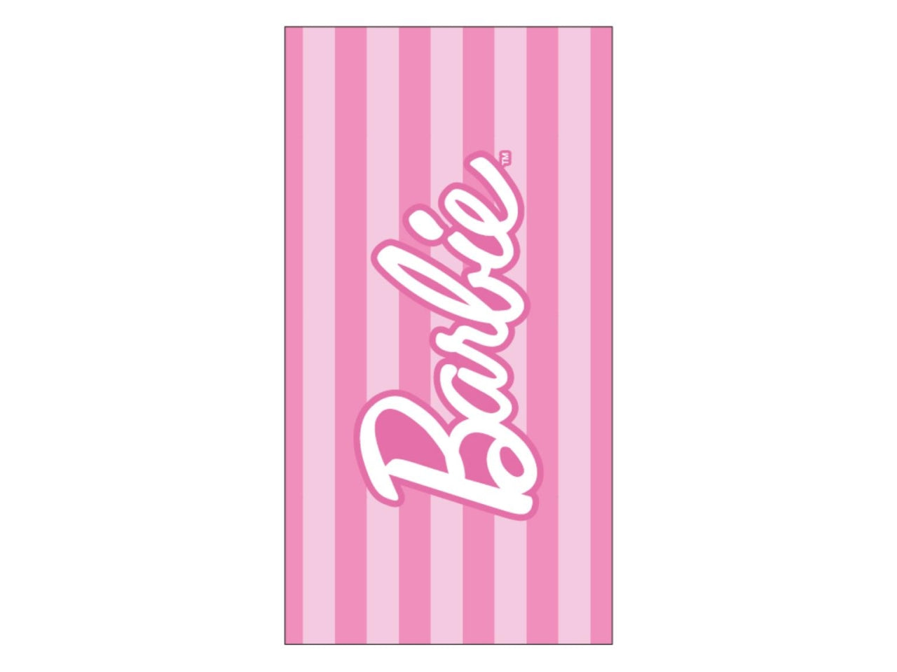Barbie telo mare poliestere per bambina 70x140 cm rosa rigato - Cerdà