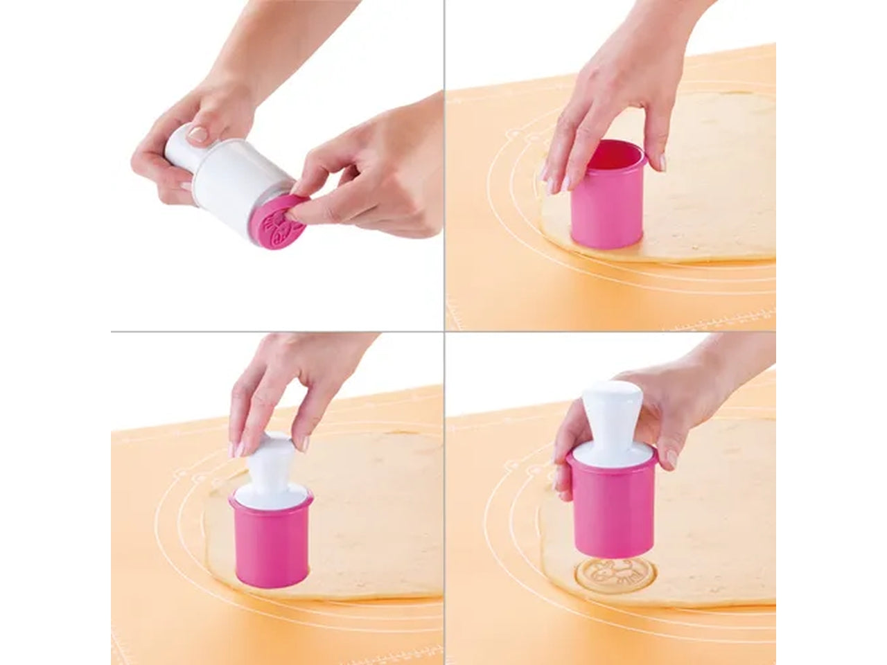 Timbro per Biscotti Tescoma Delicia 125 cm con 6 decori rosa