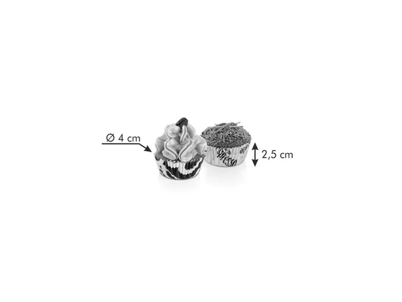 Pirottini in carta diametro 4 cm 100 pezzi Tescoma