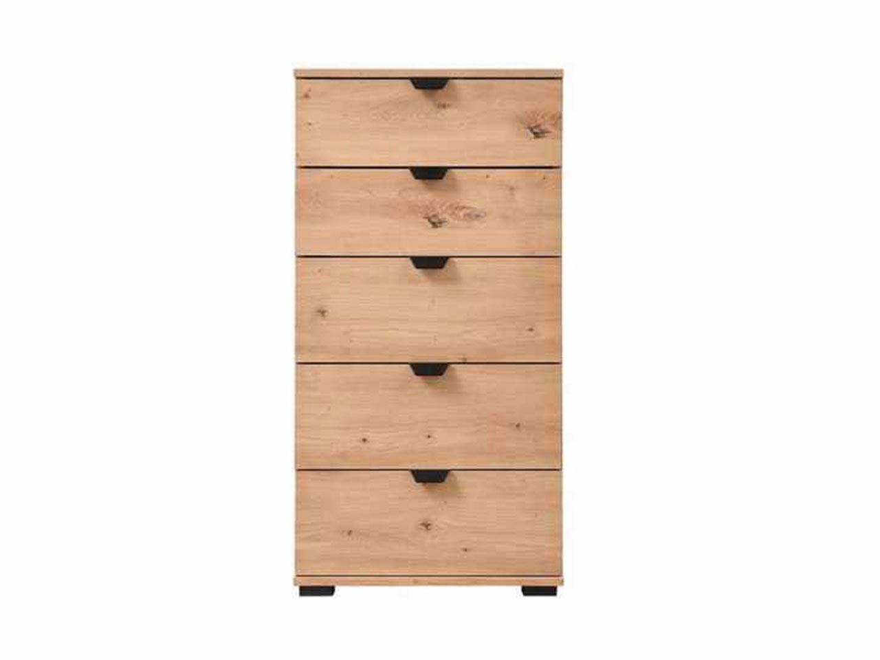 Cassettiera linea swiss con 5 cassetti in rovere anticato 45x40cm