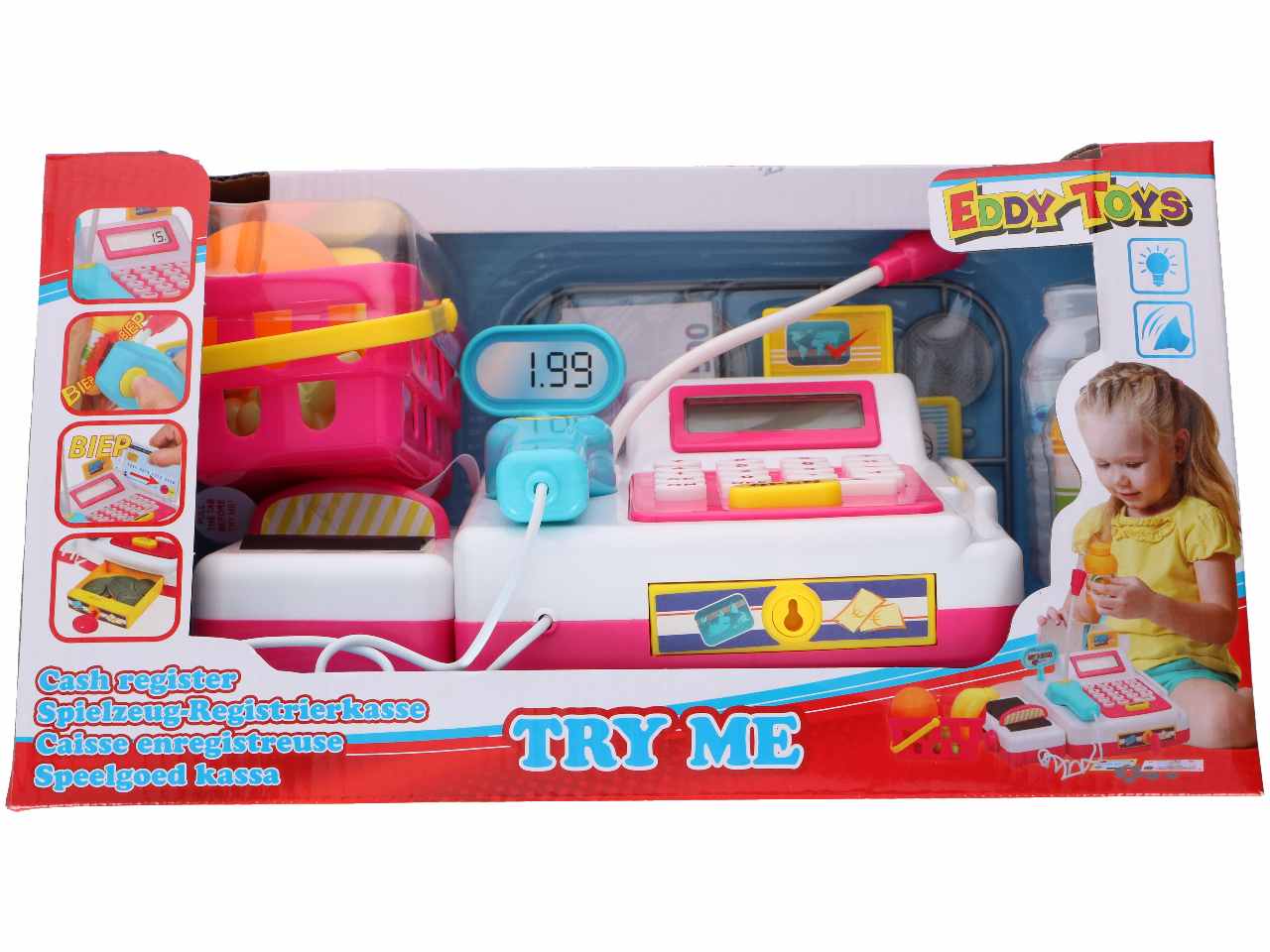 Eddy toys cassa giocattolo 24 pezzi 22x16x20cm