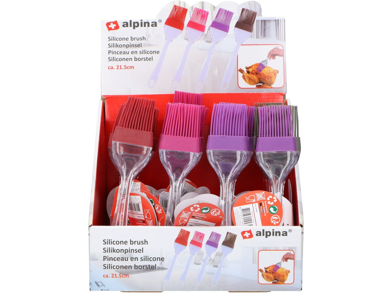 Pennello da cucina in silicone manico in plastica 21,5cm