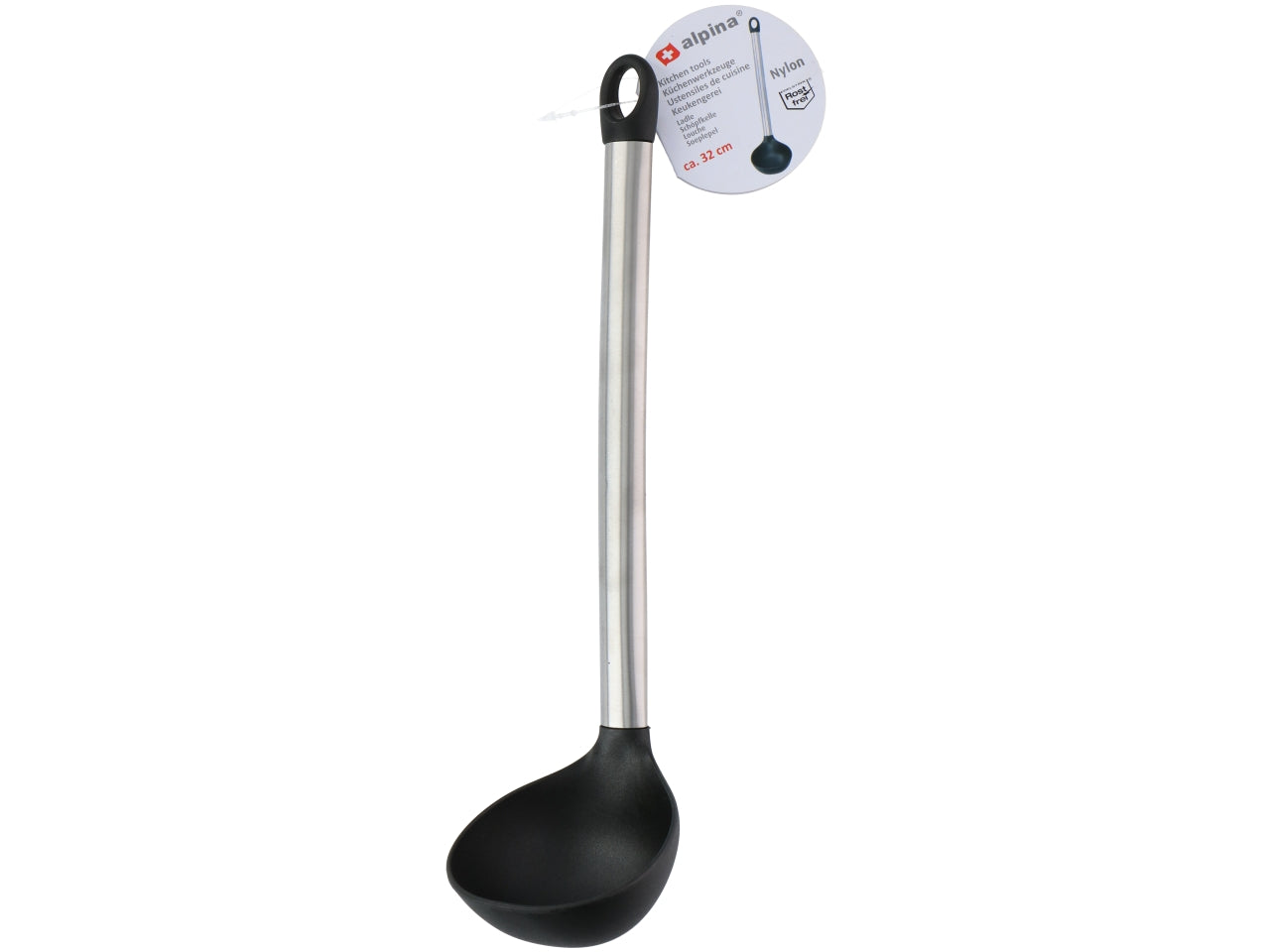 Mestolo per zuppa di nylon e acciaio 32cm