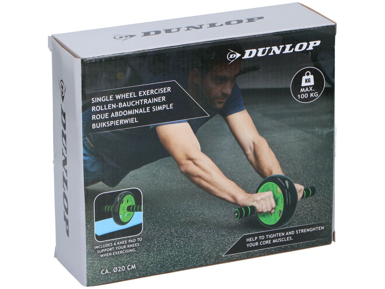 Ruota singola per allenamento d.20,5cm in 2 colori assoriti 28x18x18cm marchio dunlop