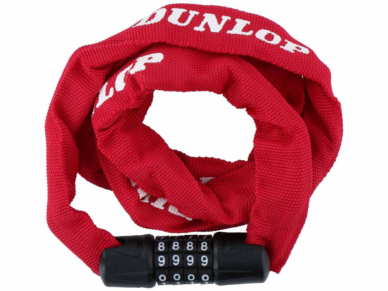 Dunlop lucchetto per bicicletta con combinazione 58cm 6 colori assortiti
