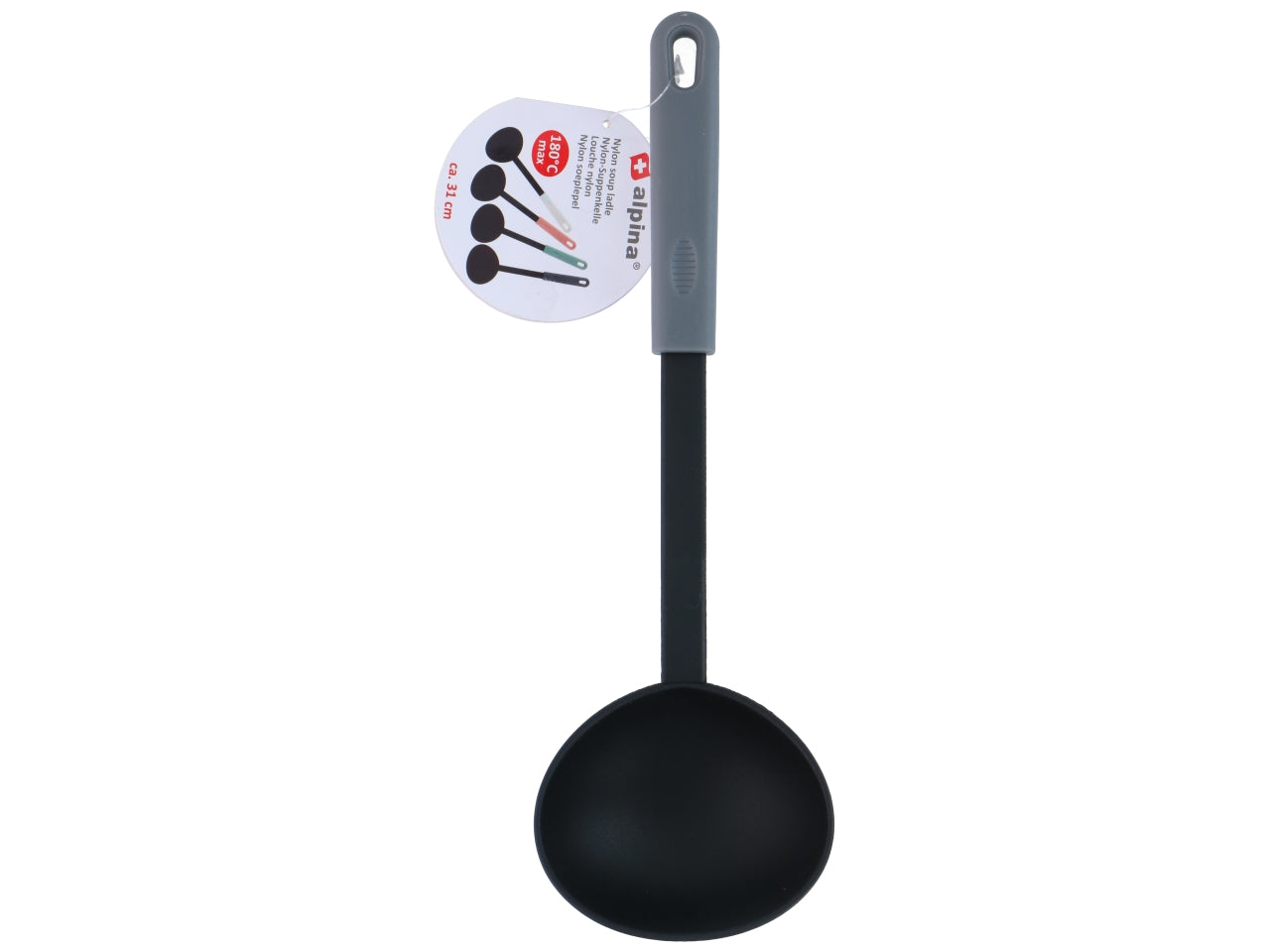 Mestolo per zuppa in polipropilene 31x10x1,2cm disponibile in 4 colori assortiti