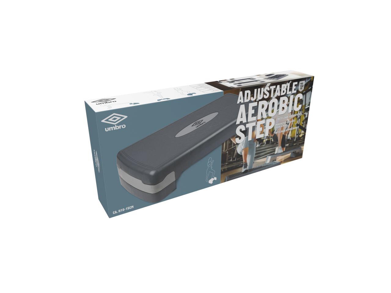 Pedana aerobica da 10 a 15cm in polipropilene max 150kg misura 70x29,7x11,5cm marca umbro
