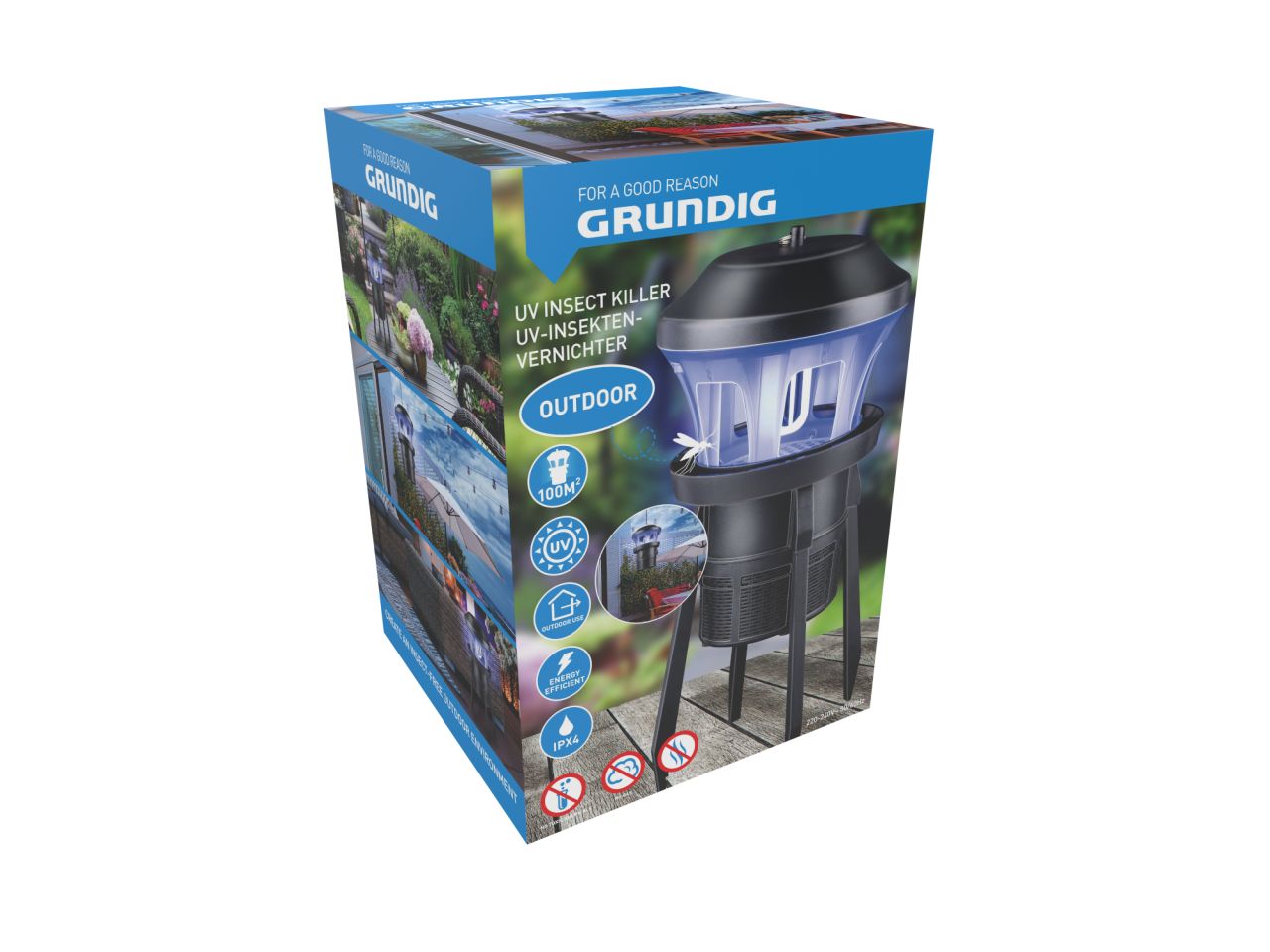 Lampada cattura insetti 9w 230v misure 21,5x21,5x32cm marca grundig
