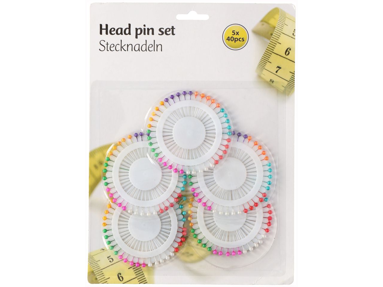 Set 5x40 aghi a testa tonda d.5mm per ago misura 26x19x1cm