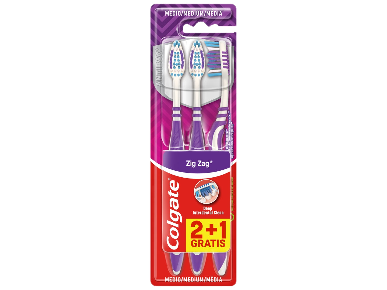 Colgate spazzolino toothbrush zig zag la confezione comprende 3 spazzolini$