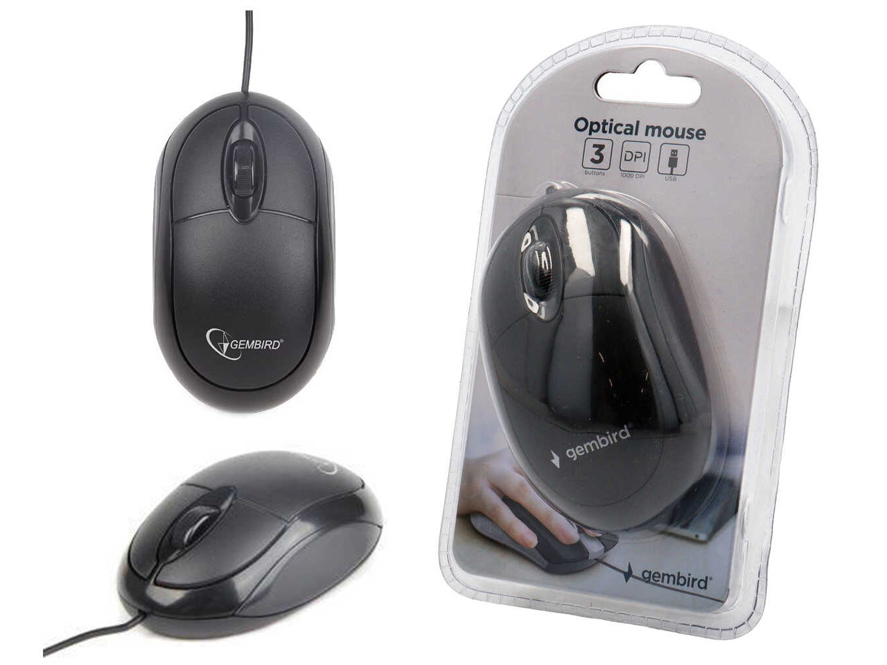 Mouse ottico usb nero