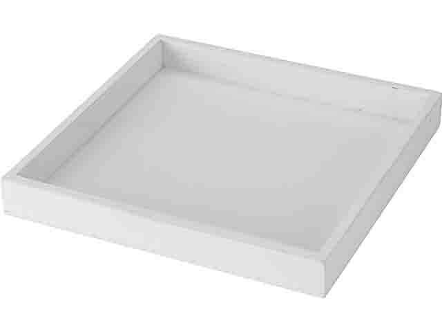 Vassoio in legno 30x30cm bianco