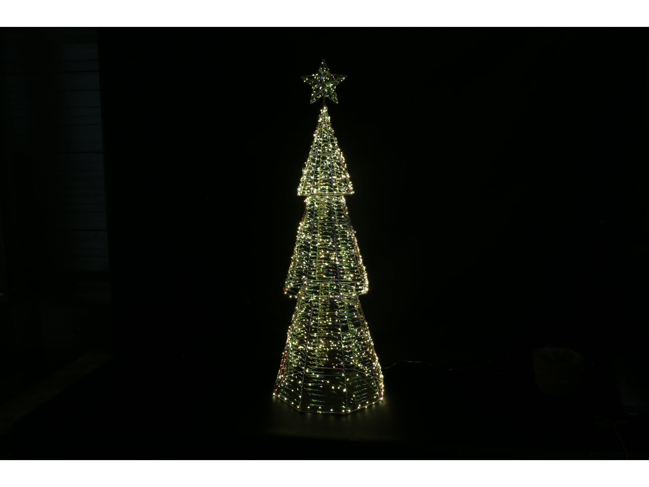 Albero di natale 37x40x122cm con led magic trasparente