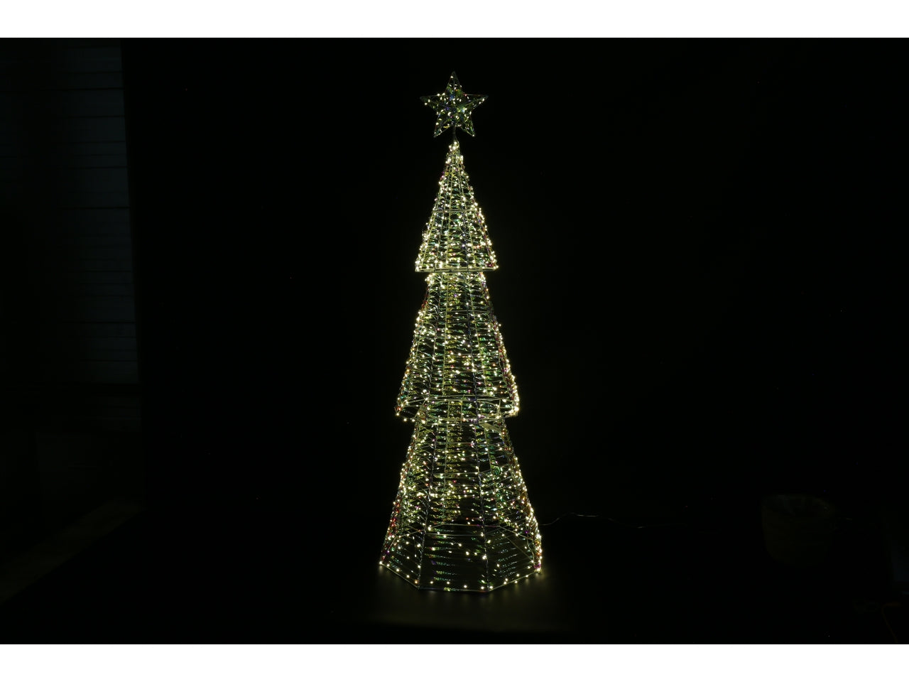 Albero di natale 49x50x152cm con led magic trasparente