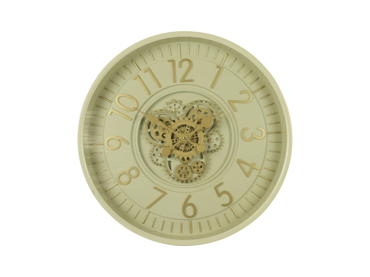 Orologio da parete industrial in metallo crema Ø53 cm - Countryfield