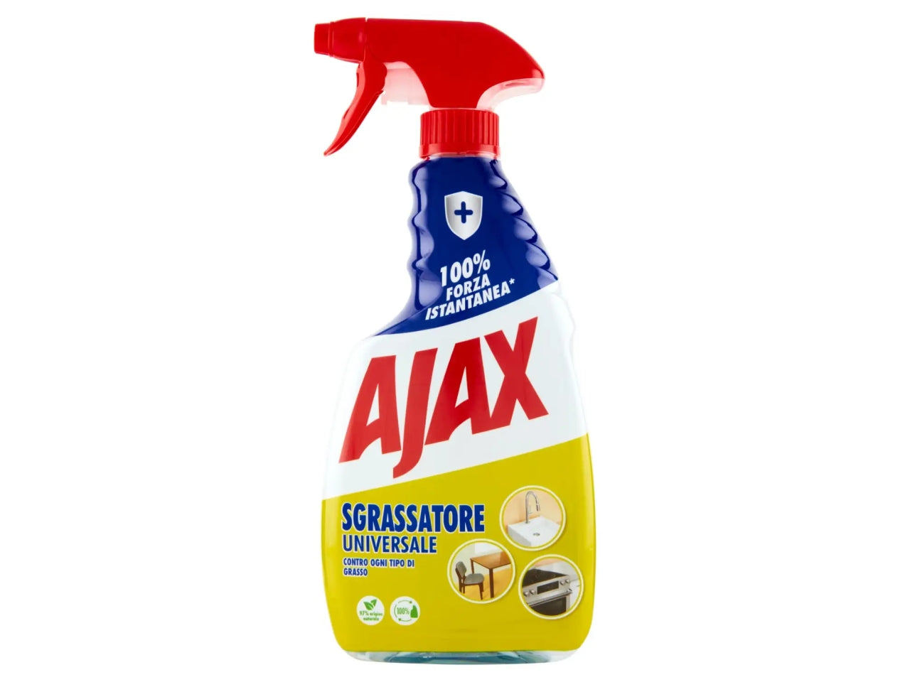Sgrassatore universale Ajax limone, 97% origine vegetale, 600 ml