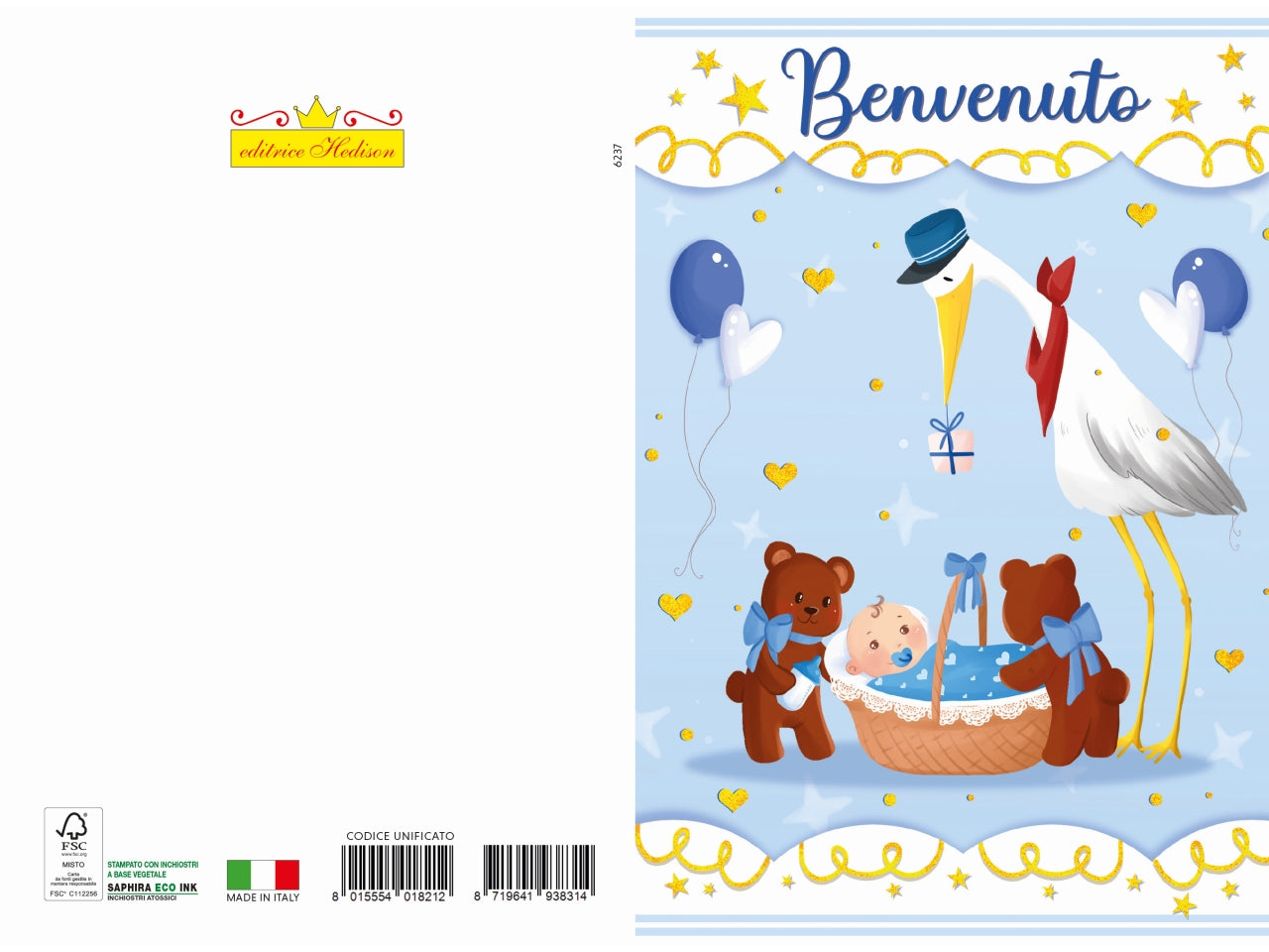 Biglietto auguri nascita maschio