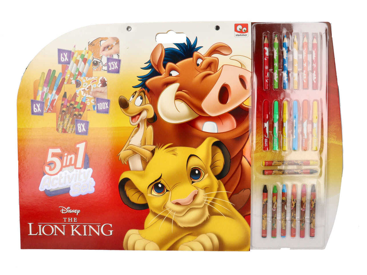 Re Leone blocco activity 5 in 1 con colori
