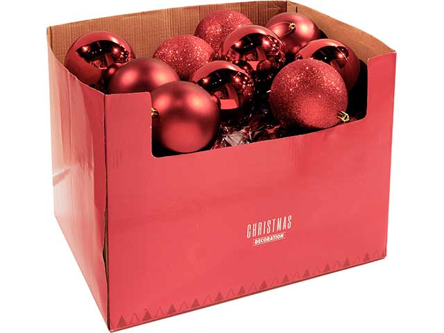 Sfera in plastica 120mm rosso