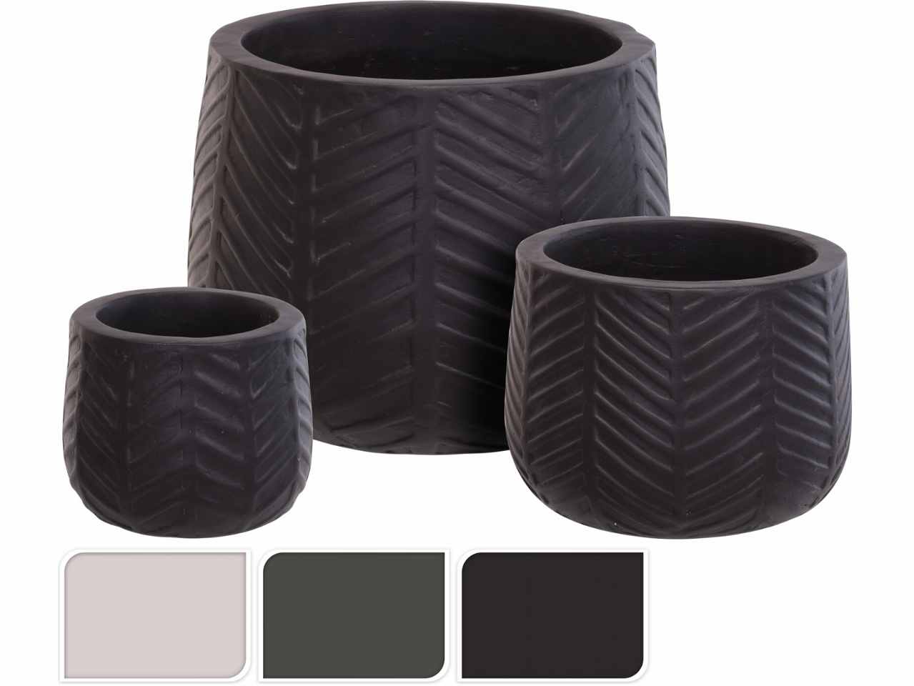 Vasi ceramica 33/24/16 3 pezzi vt4100320