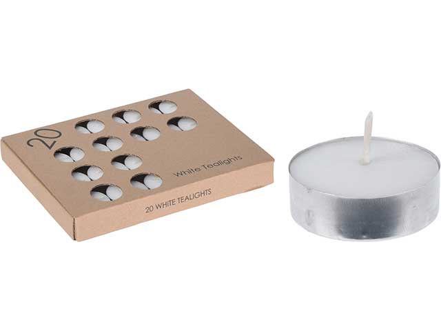 Tealight bianca 20pz 12gr 420700730