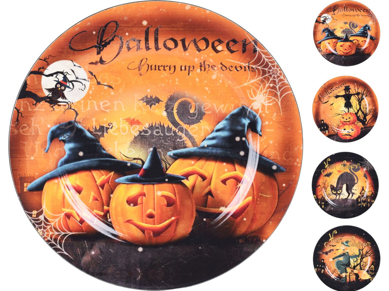 Sottopiatto 33cm in plastica in 4 fantasie assortite